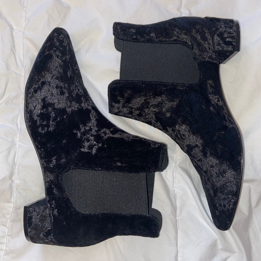 Topshop velvet booties